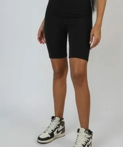 Public Desire UK High Waisted Jersey Cycling Shorts Black KAIIA CLOTHING