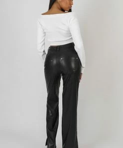 Public Desire UK Square Neck Hook And Eye Top White