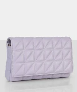 Public Desire UK The Kahlo Lilac Gold Chain Shoulder Mini Bag Bags