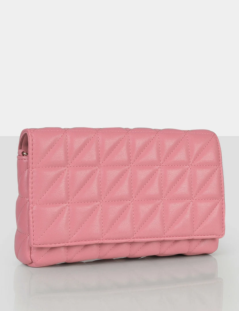 Public Desire UK The Kahlo Pink Gold Chain Shoulder Mini Bag 2 Public Desire UK The Kahlo Pink Gold Chain Shoulder Mini Bag