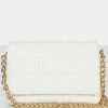 Public Desire UK CROSSBODY AND SHOULDER BAGS The Kahlo White Gold Chain Shoulder Mini Bag