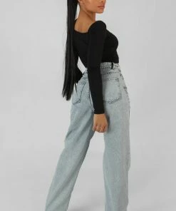 Public Desire UK Kaiia Trim Asymmetric Long Sleeve Top Black KAIIA CLOTHING 7 Public Desire UK Kaiia Trim Asymmetric Long Sleeve Top Black KAIIA CLOTHING