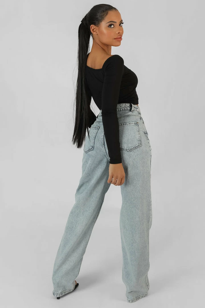 Public Desire UK Kaiia Trim Asymmetric Long Sleeve Top Black KAIIA CLOTHING 4 Public Desire UK Kaiia Trim Asymmetric Long Sleeve Top Black KAIIA CLOTHING