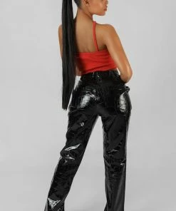 Public Desire UK KAIIA CLOTHING Halter Neck Strappy Crop Top Coral