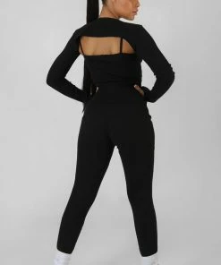 Public Desire UK Extreme Kaiia Sport Crop Top Black