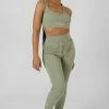 Public Desire UK KAIIA CLOTHING Drawstring Waist Kaiia Sport Leggings Khaki