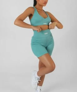 Public Desire UK KAIIA CLOTHING Cycling Kaiia Sport Shorts Ocean Blue