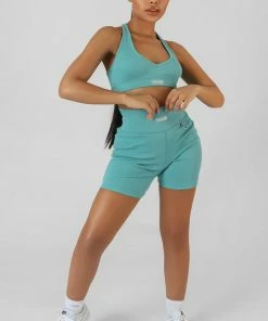 Public Desire UK V Neck Kaiia Sport Bralet Ocean Blue KAIIA CLOTHING