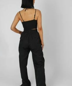 Public Desire UK Lace Up Corset Top Black KAIIA CLOTHING