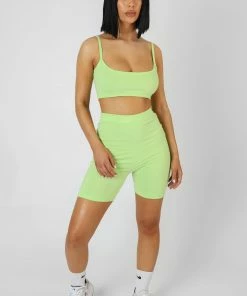 Public Desire UK Cycling Short Lime KAIIA CLOTHING