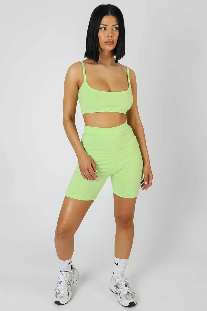 Public Desire UK Cycling Short Lime KAIIA CLOTHING 1 Public Desire UK Cycling Short Lime KAIIA CLOTHING