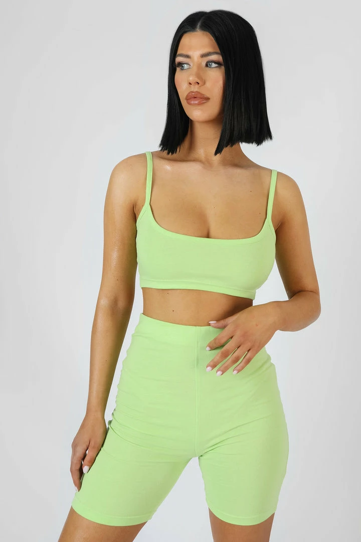 Public Desire UK Cycling Short Lime KAIIA CLOTHING 2 Public Desire UK Cycling Short Lime KAIIA CLOTHING