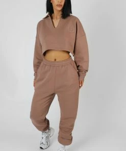 Public Desire UK Oversized Cropped Polo Shirt Frappe KAIIA CLOTHING