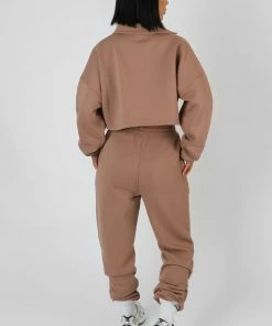 Public Desire UK KAIIA CLOTHING Embroidered 90'S Joggers Frappe