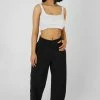 Public Desire UK Mid Rise Tailored Trousers Black KAIIA CLOTHING