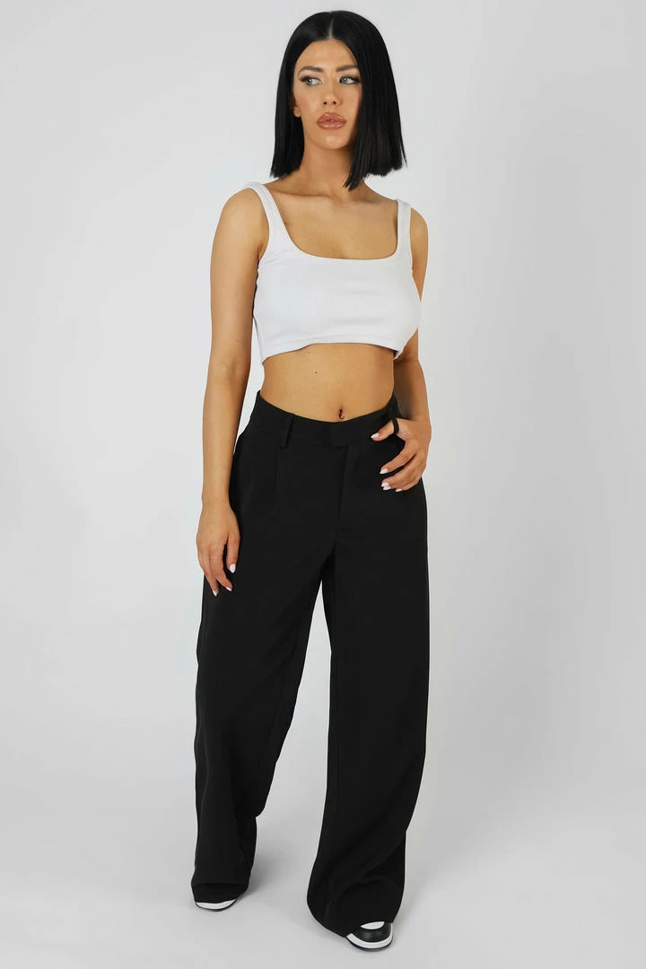 Public Desire UK Square Neck Ribbed Crop Top Ecru KAIIA CLOTHING 1 Public Desire UK Square Neck Ribbed Crop Top Ecru KAIIA CLOTHING