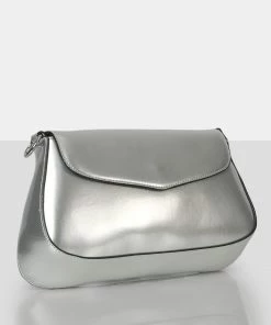 Public Desire UK The Serena Silver Shoulder Bag Bags
