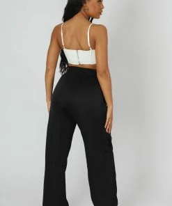 Public Desire UK KAIIA CLOTHING U Trim Corset Bralet Ivory