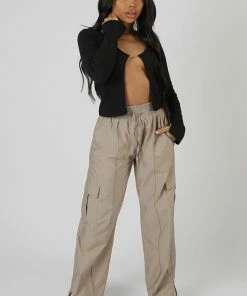 Public Desire UK Kaiia Trim Ribbed Top Black KAIIA CLOTHING 10 Public Desire UK Kaiia Trim Ribbed Top Black KAIIA CLOTHING