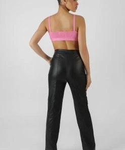 Public Desire UK Triangle Knitted Bralet Pink KAIIA CLOTHING
