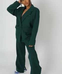 Public Desire UK Dad Trousers Forest Green