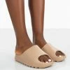 Public Desire UK Brady Sand Rubber Flat Slider Sandals