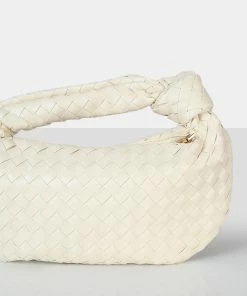 Public Desire UK CROSSBODY AND SHOULDER BAGS Blame Ecru Weave Knot Detail Handbag