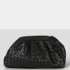 Public Desire UK Project Black Weave Clutch Bag