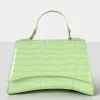 Public Desire UK CROSSBODY AND SHOULDER BAGS The Remmy Green Croc Mini Handbag