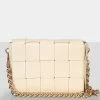 Public Desire UK The Mayan Ecru Weave Gold Chain Detail Shoulder Bag