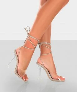 Public Desire UK Bly Nude Patent Perspex Cake Stand Lace Up Square Toe Heels NEW IN 7 Public Desire UK Bly Nude Patent Perspex Cake Stand Lace Up Square Toe Heels NEW IN