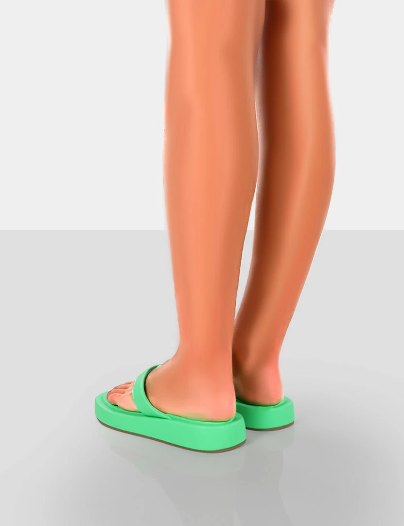 Public Desire UK NEW IN Surfs Up Green Flatform Flip Flop Sandals 3 Public Desire UK NEW IN Surfs Up Green Flatform Flip Flop Sandals