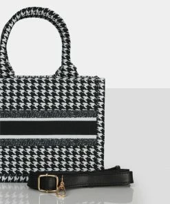 Public Desire UK The Arley Canvas Black Mini Tote Bag