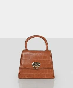 Public Desire UK The Lilly Tan Textured Mini Bag NEW IN