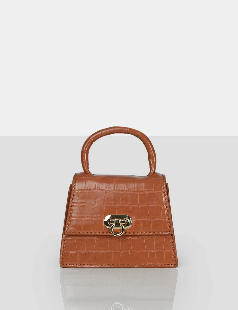 Public Desire UK The Lilly Tan Textured Mini Bag NEW IN 1 Public Desire UK The Lilly Tan Textured Mini Bag NEW IN