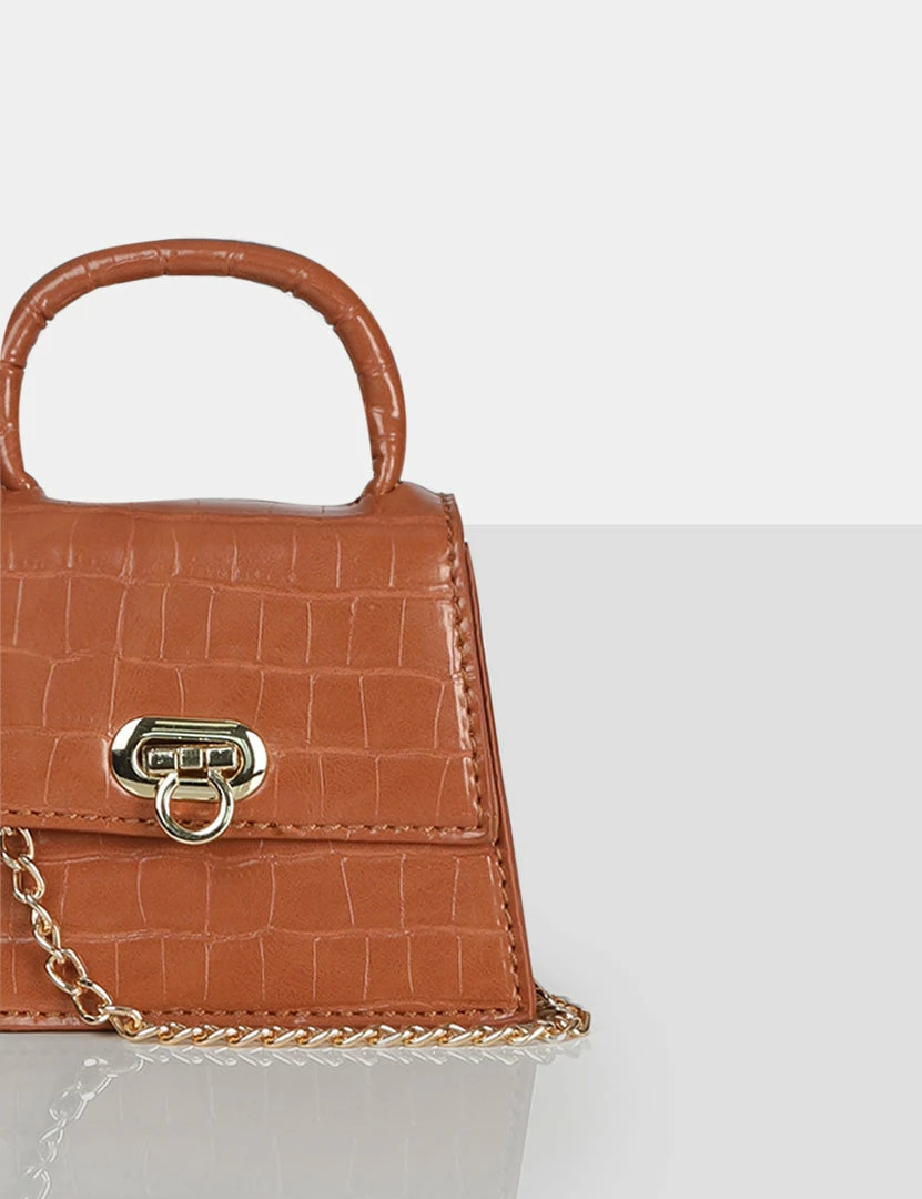 Public Desire UK The Lilly Tan Textured Mini Bag NEW IN 3 Public Desire UK The Lilly Tan Textured Mini Bag NEW IN