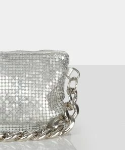 Public Desire UK The Lincoln Silver Chainmail Mini Grab Bag