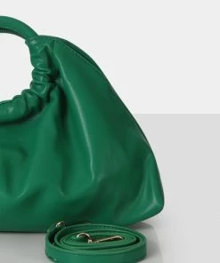 Public Desire UK The Darcie Green Round Grab Handle Oversized Clutch Bag