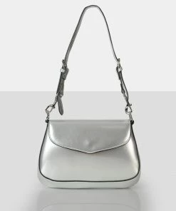 Public Desire UK The Serena Silver Shoulder Bag Bags