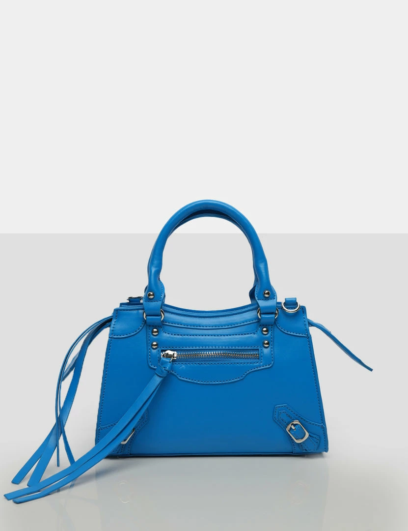 Public Desire UK The Haven Blue Buckle Detail Medium Handbag NEW IN 1 Public Desire UK The Haven Blue Buckle Detail Medium Handbag NEW IN