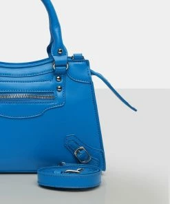 Public Desire UK The Haven Blue Buckle Detail Medium Handbag NEW IN 7 Public Desire UK The Haven Blue Buckle Detail Medium Handbag NEW IN