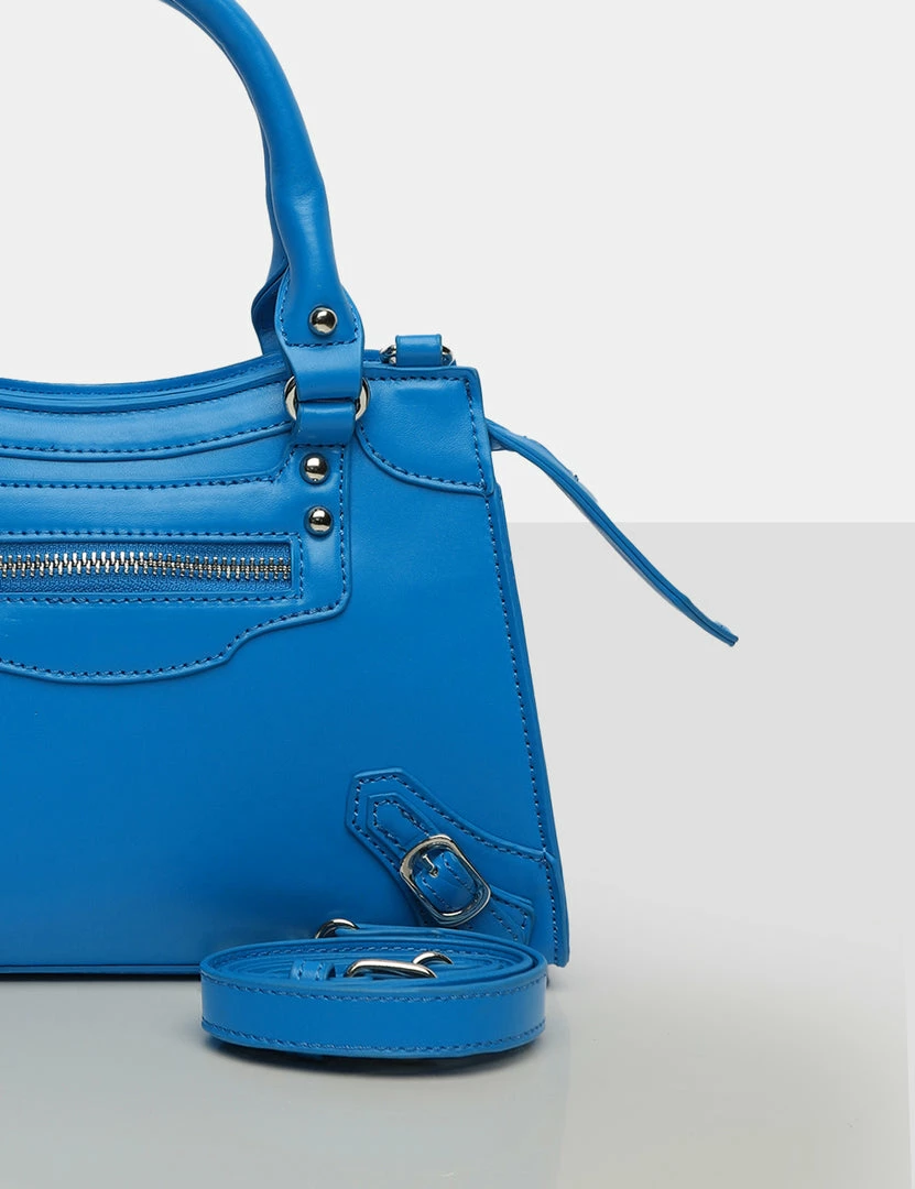 Public Desire UK The Haven Blue Buckle Detail Medium Handbag NEW IN 4 Public Desire UK The Haven Blue Buckle Detail Medium Handbag NEW IN