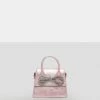 Public Desire UK The Indy Pink Pu Diamante Bow Mini Bag NEW IN