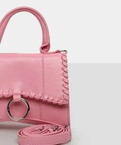 Public Desire UK Bags The Roxi Pink Plaited Edge Mini Handbag
