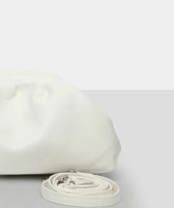 Public Desire UK The Project Ecru Pu Clutch Bag NEW IN