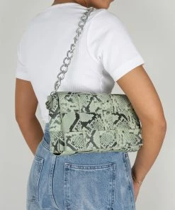 Public Desire UK The Makai Pastel Snake Shoulder Woven Chain Bag NEW IN