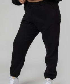 Public Desire UK KAIIA CLOTHING Curve 90S Oversized Joggers Black