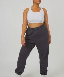 Public Desire UK Curve 90S Oversized Joggers Dark Grey KAIIA CLOTHING