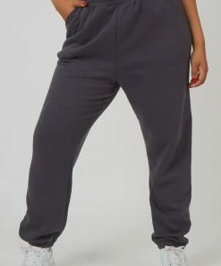 Public Desire UK Curve 90S Oversized Joggers Dark Grey KAIIA CLOTHING