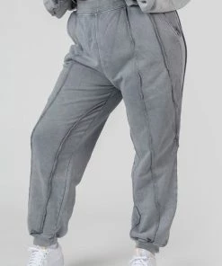 Public Desire UK Curve Oversized Raw Edge Joggers Acid Wash KAIIA CLOTHING